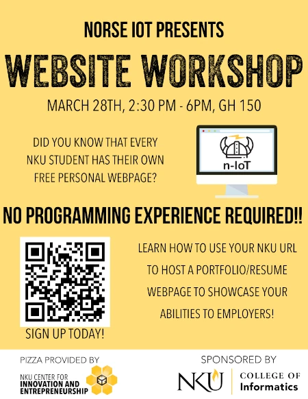 Preview of the Norse IoT Website Workshop flyer