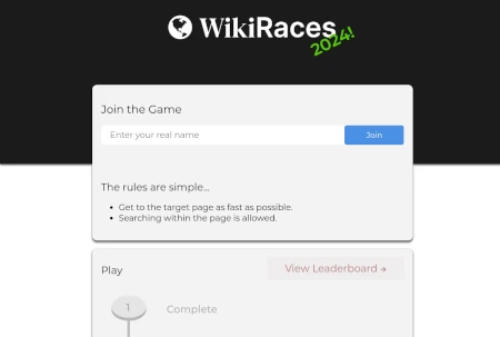 Preview of Wiki Races